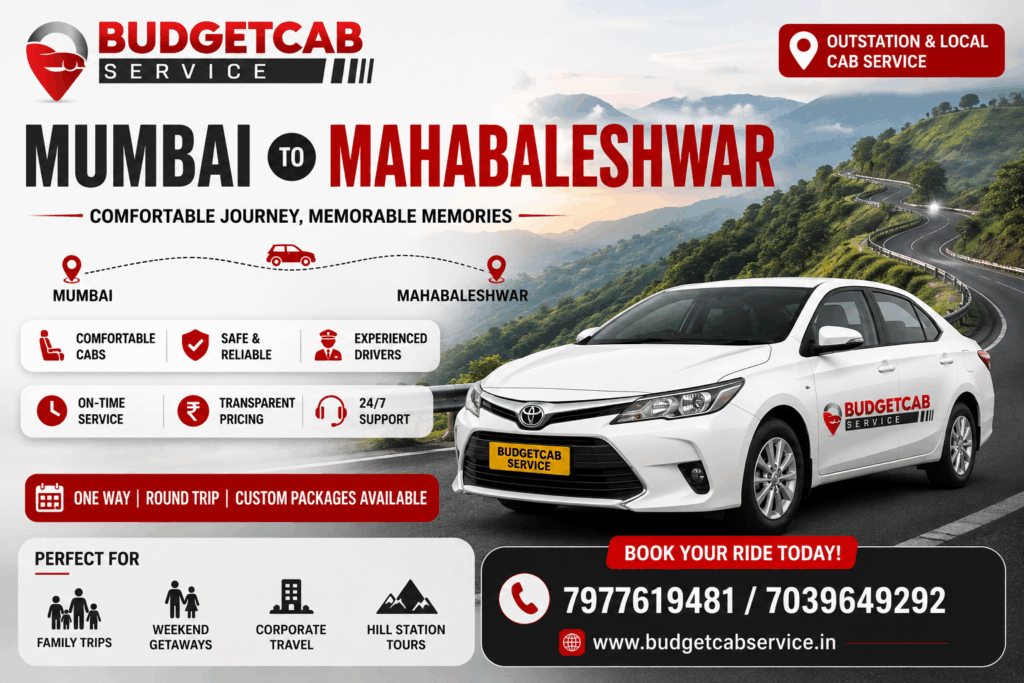 Budget Cab Service Mumbai to Mahabaleshwar private cab booking