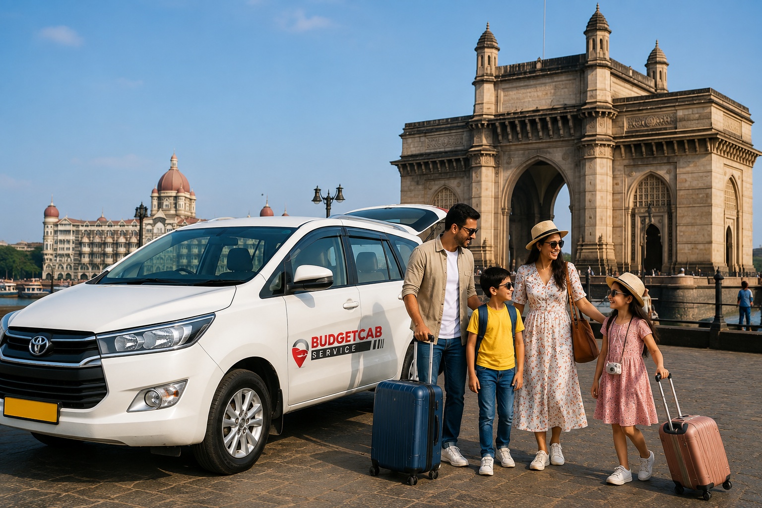 Budget Cab Service Mumbai sightseeing cab with family