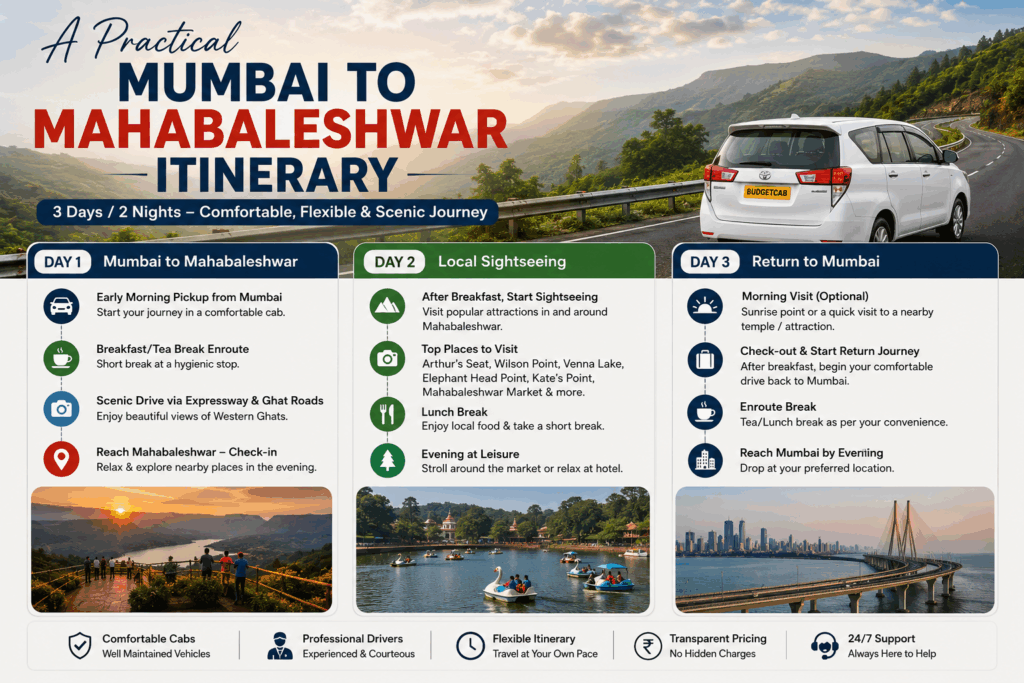 Mahabaleshwar scenic viewpoint with green valleys and mountain landscape