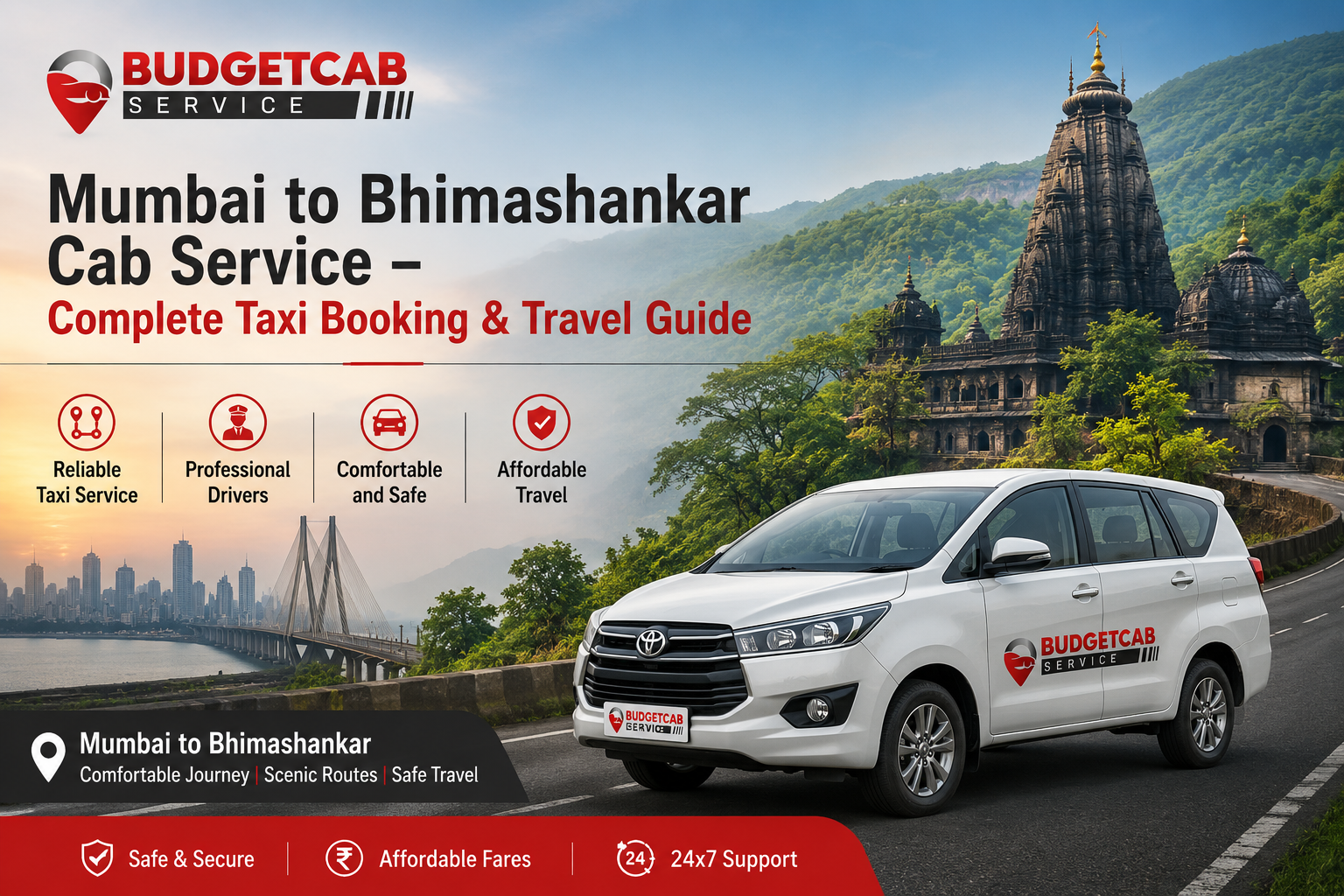 Mumbai to Bhimashankar Cab Service for comfortable temple and pilgrimage travel from Mumbai