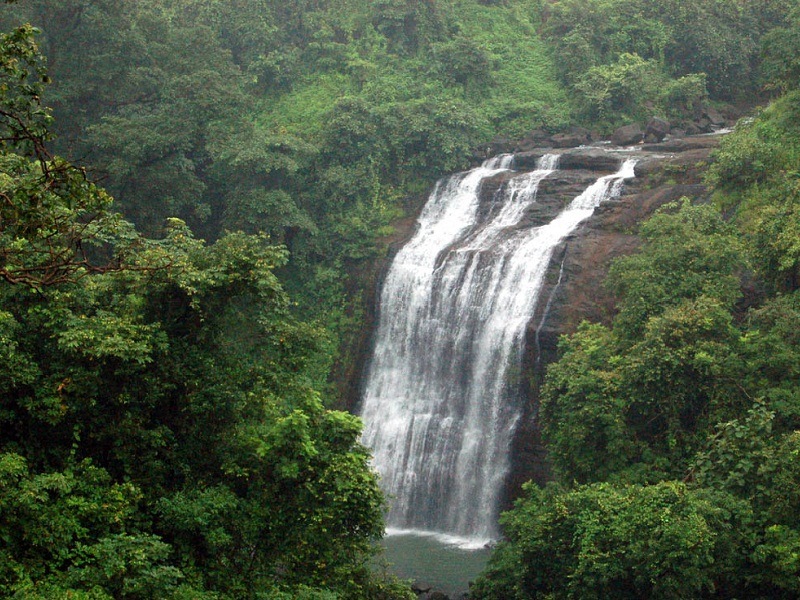 Vihigaon Waterfall near Igatpuri – scenic monsoon waterfall view`
