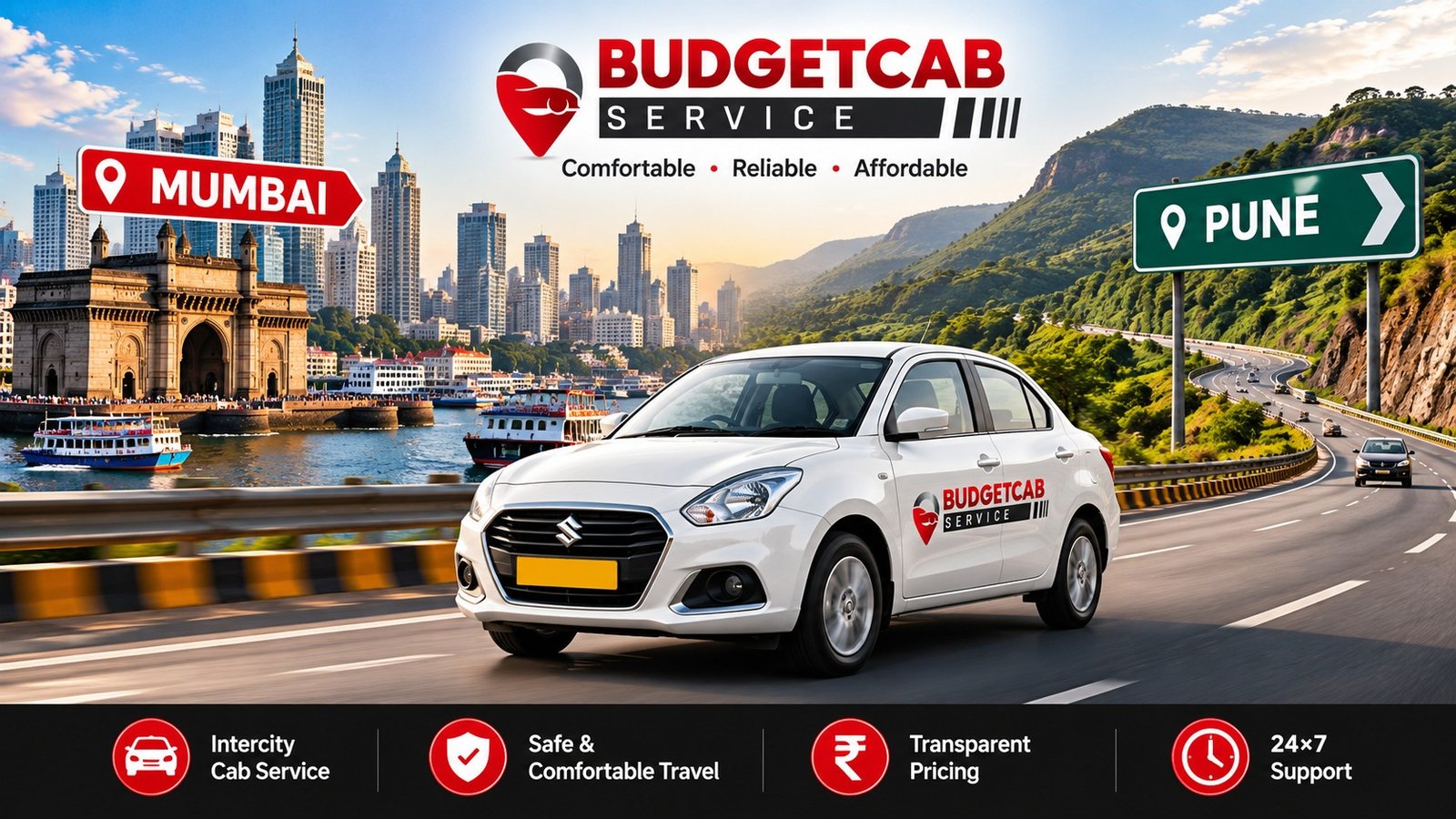 Mumbai to Pune cab service for intercity travel