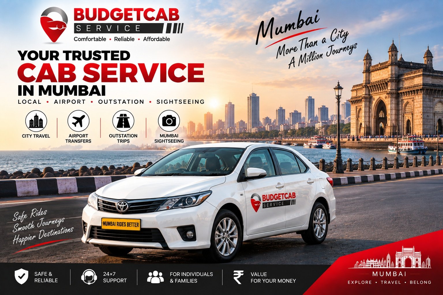 Budget Cab Service for Mumbai local airport and outstation travel