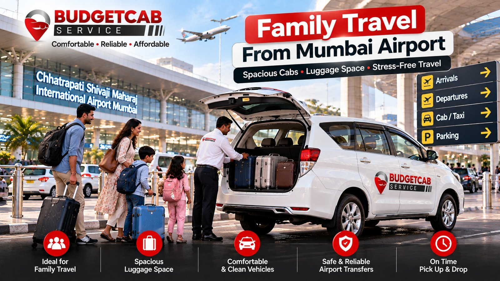 Mumbai airport cab for family travel with luggage