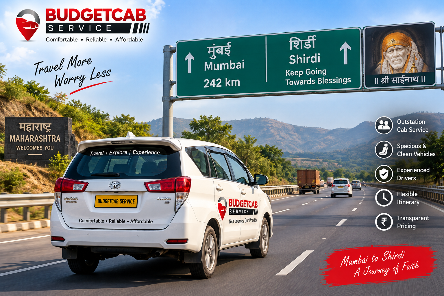 Mumbai to Shirdi cab travel