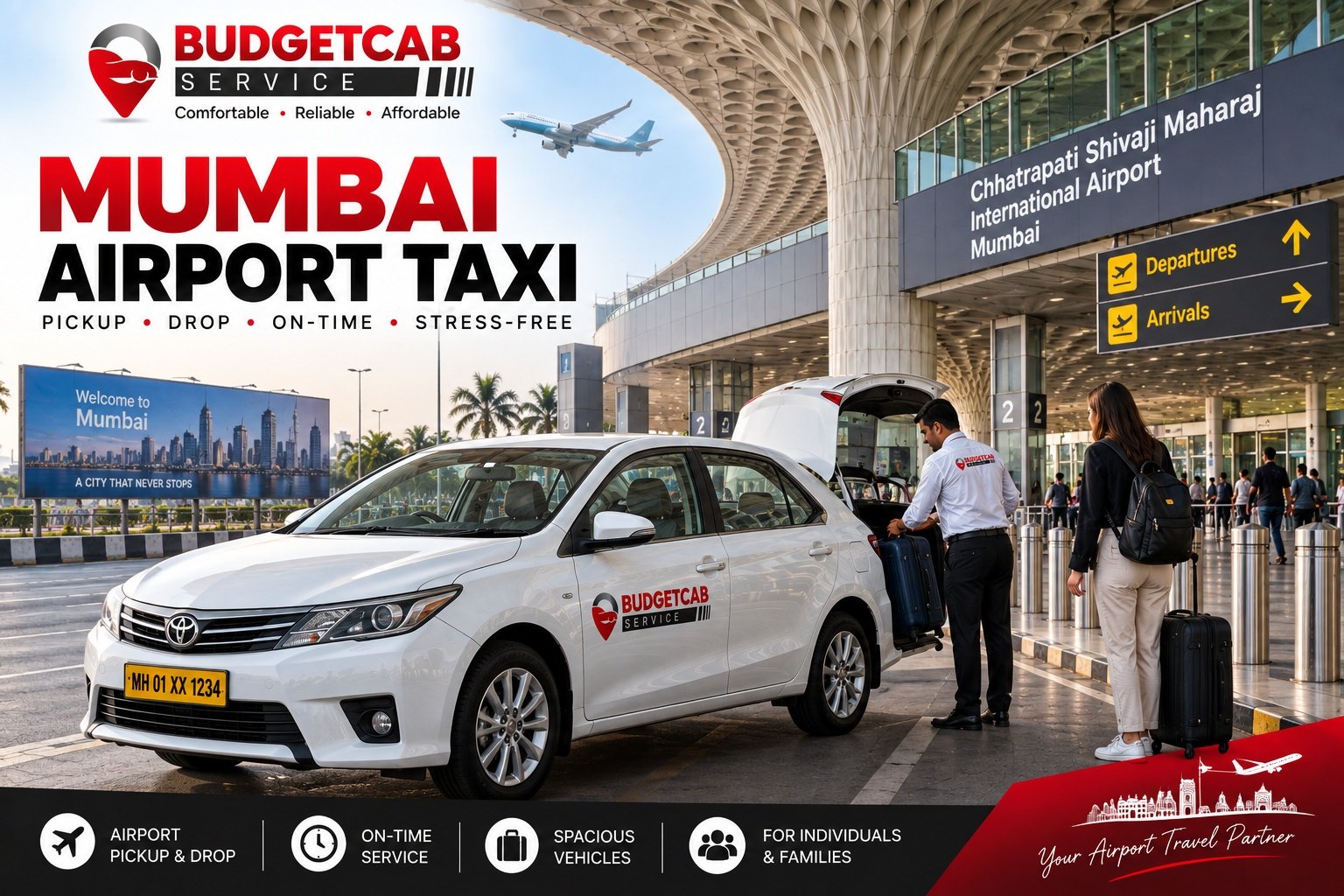 Mumbai airport taxi for pickup and drop service