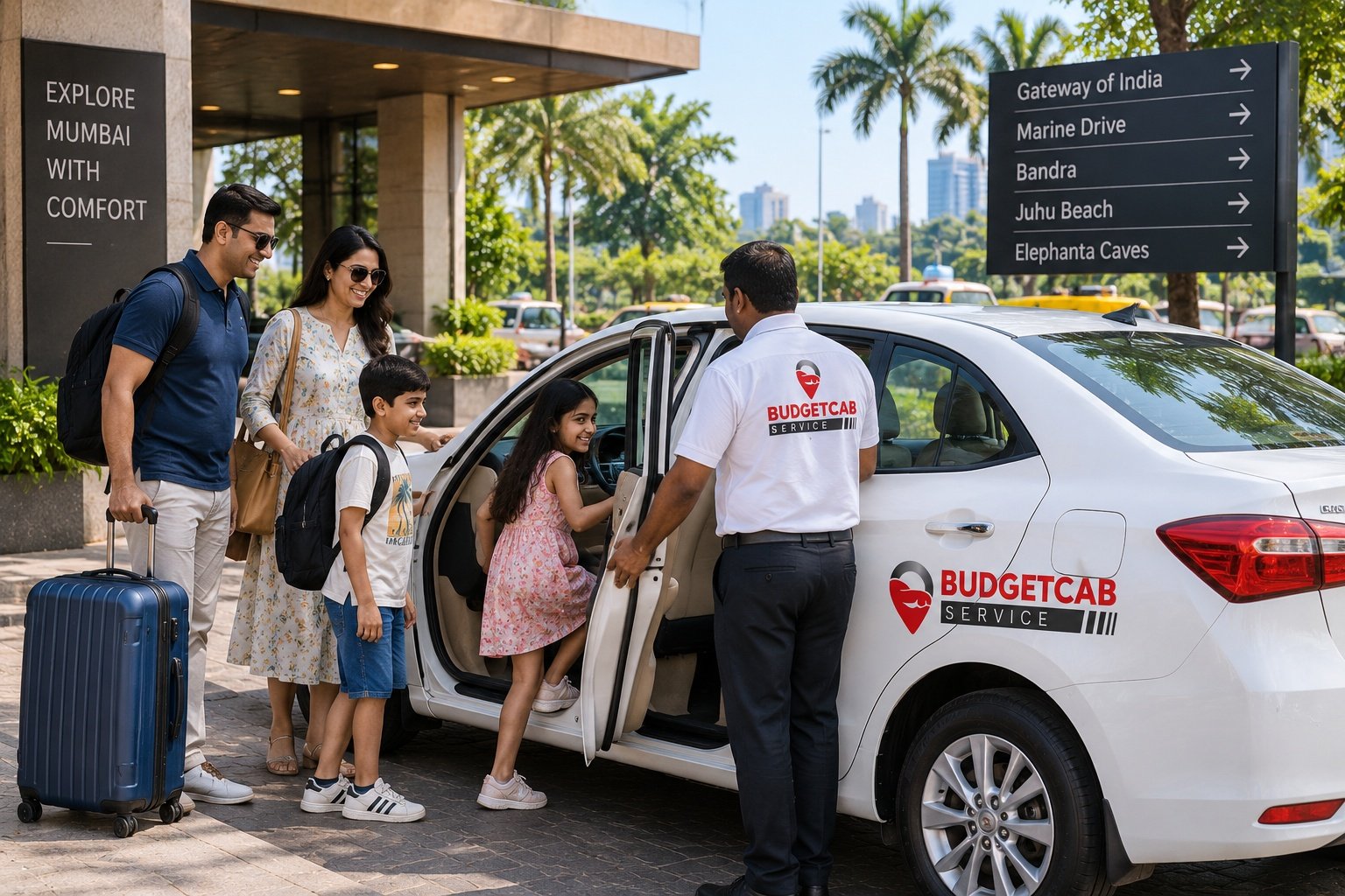 Mumbai cab for full day family sightseeing