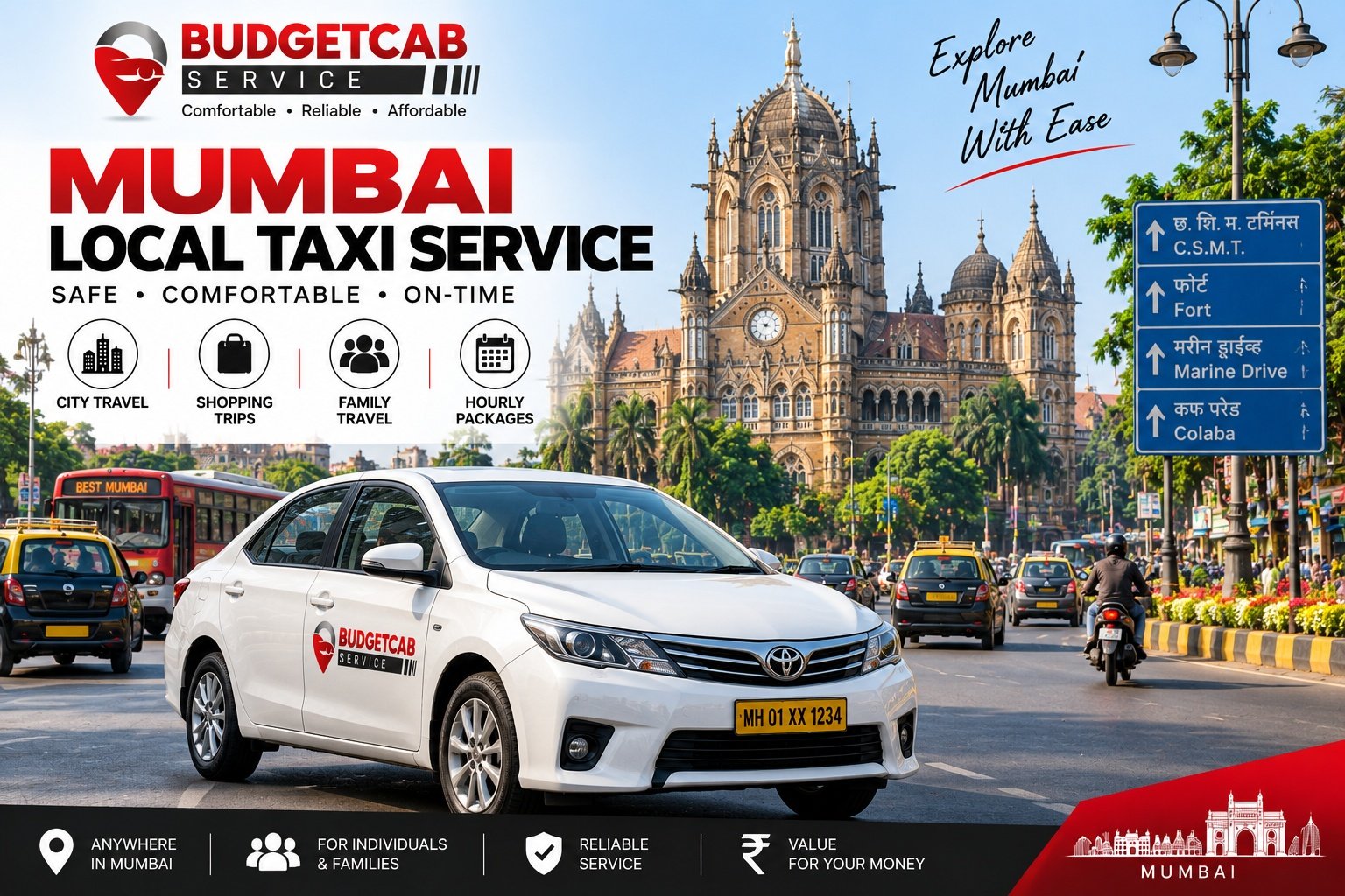 Mumbai local taxi service for city travel