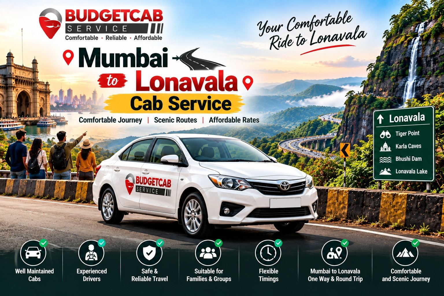 Budget Cab Service Mumbai to Lonavala cab