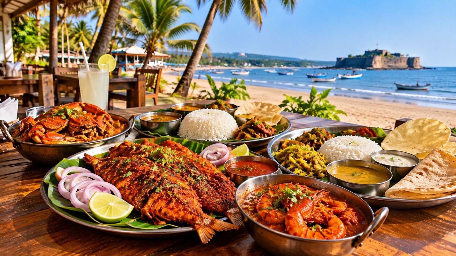 Local Konkan food during a Mumbai to Alibaug one day trip