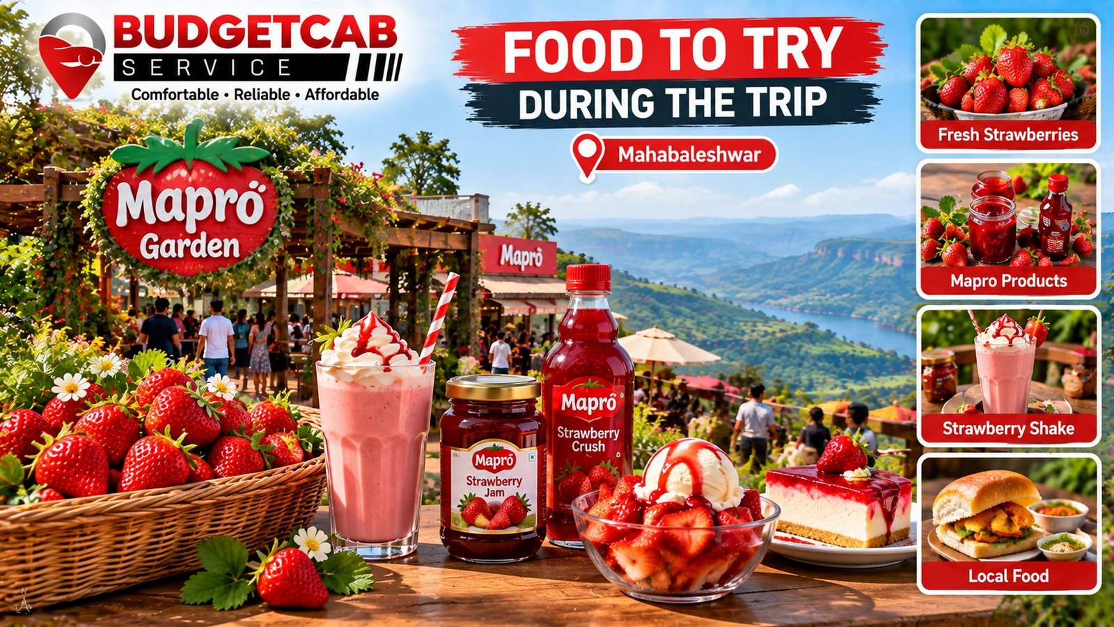 Mahabaleshwar strawberries and local food at Mapro Garden