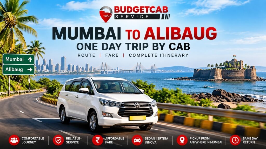 Mumbai to Alibaug one day trip by cab along the coastal route