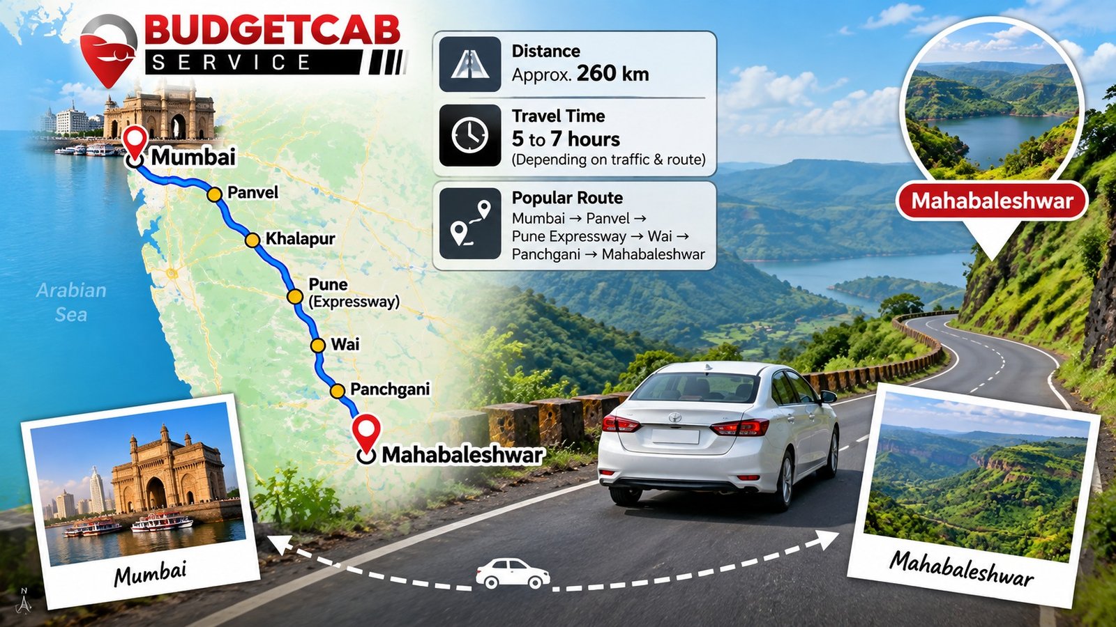 Mumbai to Mahabaleshwar road route and distance